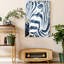 Indigo Zebra II - impression sur toile tendue-1993343382