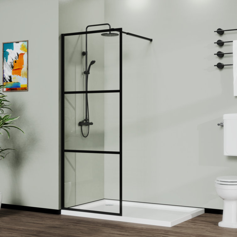 Shower Screen Door Walk-In Wet-Room,3-Panel Style