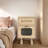 Robot Rotatable Storage Side Table - Modern MDF End Table With Swivel Base, Natural Finish, Compact Design For Living Room, Bedroom, Or Office