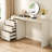 Makeup Vanity with Light mirror,3 drawers,1 chair