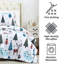 Ensemble de couette réversible Southshore Fine Linens Winter Wonderland, en microfibre doublement brossée 100 g/m², 3 pièces, comprenant une couette et deux taies d'oreiller King (King/California King).-2888248