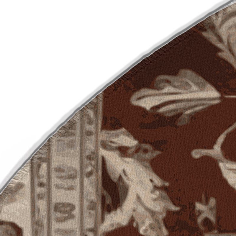 Tapis d'intérieur et d'extérieur gris français, Rond 5 pi