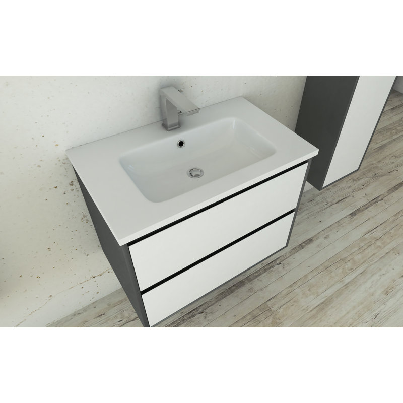 Lavabo de salle de bain rectangulaire encastré avec trop-plein Swiftsure