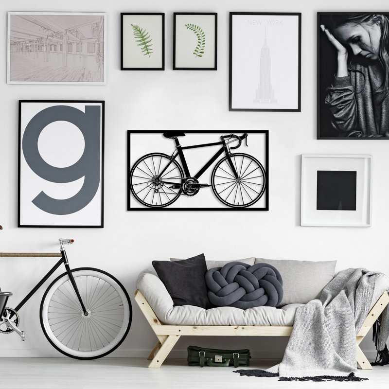 Stylish Decorative Metal Wall Accessory, Black Finish, 27.6 x 16.1 inches | 100% Durable Metal, Thickness: 0.06 inches | Easy Wall Mount Design, Perfect for Modern Home Decor, Eye-Catching Statement Piece