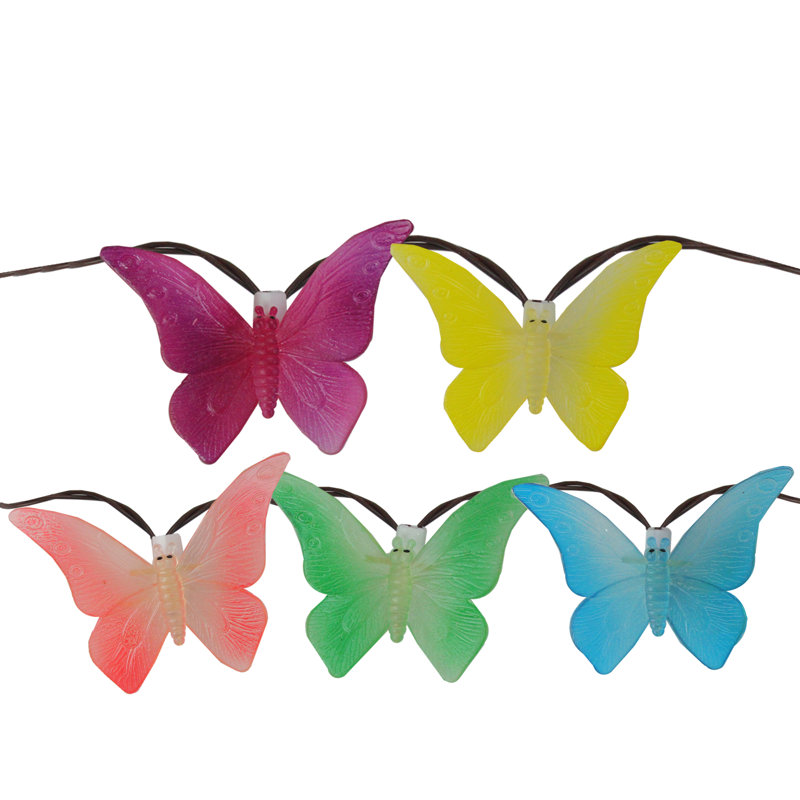 Ensemble de 10 guirlandes de lumières extérieures colorées 10 fils