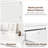 6-Drawer Dresser with Fluted Texture, Modern White Chest of Drawers with Anti-Tipping Design for Bedroom
