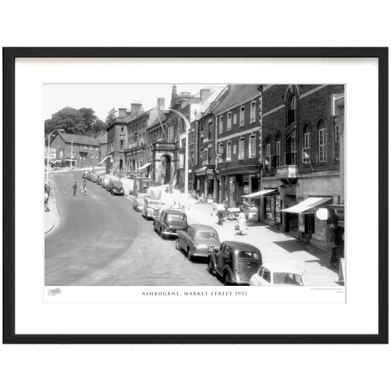 Ashbourne, Market Street 1957 - Single Picture Frame Print, 40cm H x 50cm W x 2.3cm D