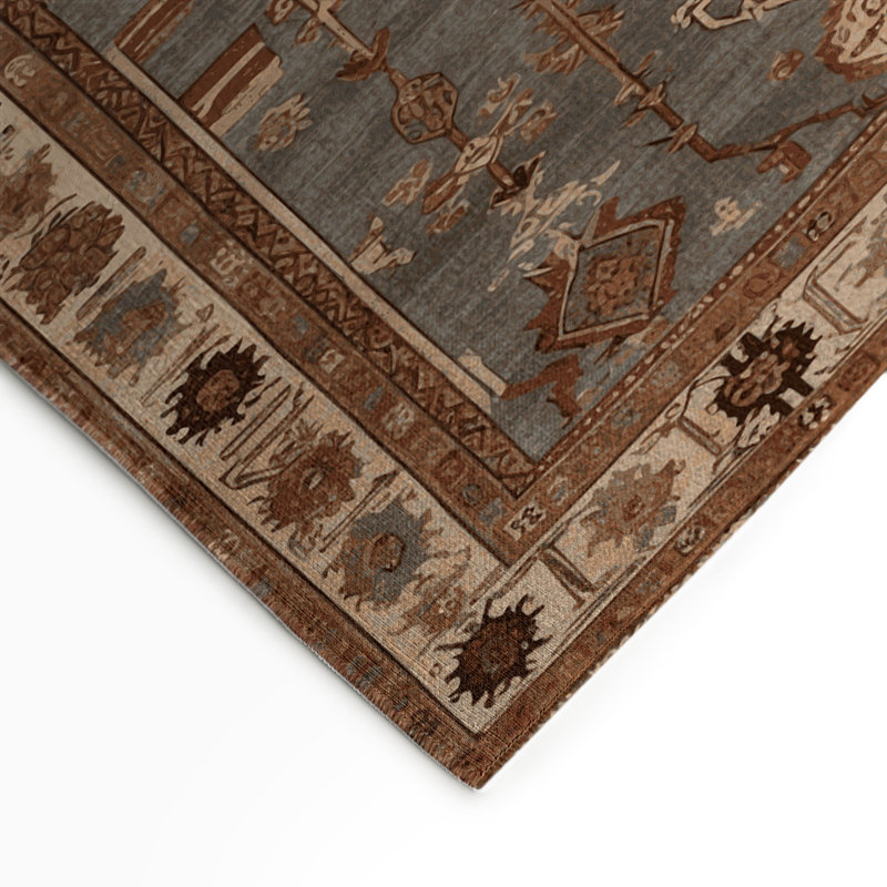 Tapis turc intérieur et extérieur brun, Rectangulaire 3 pi x 5 pi