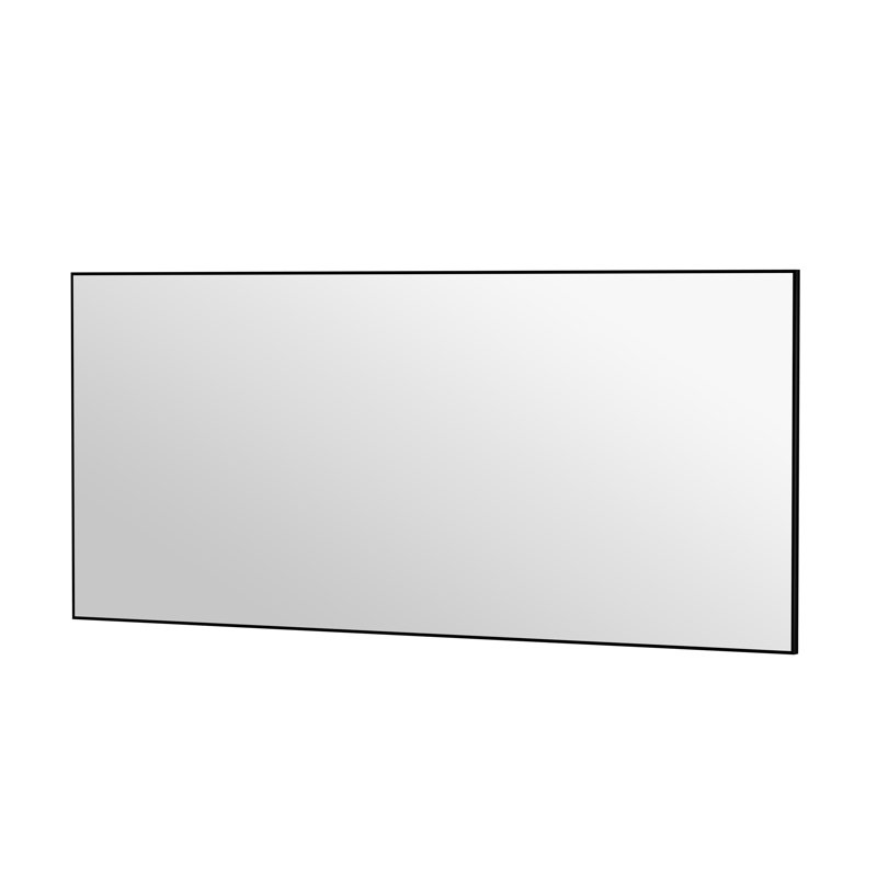 Miroir d'appoint Lesamuel, 28 po x 60 po, Nickel brossé, Rectangulaire
