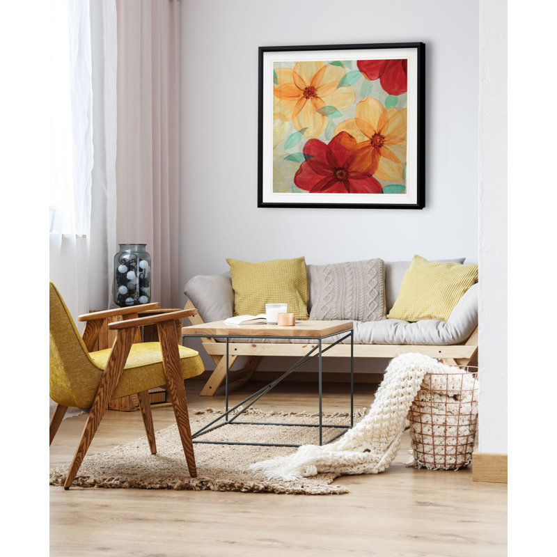 « flash of spring ii », peinture, H 26,5 po x l 26,5 po x P 1,5 po