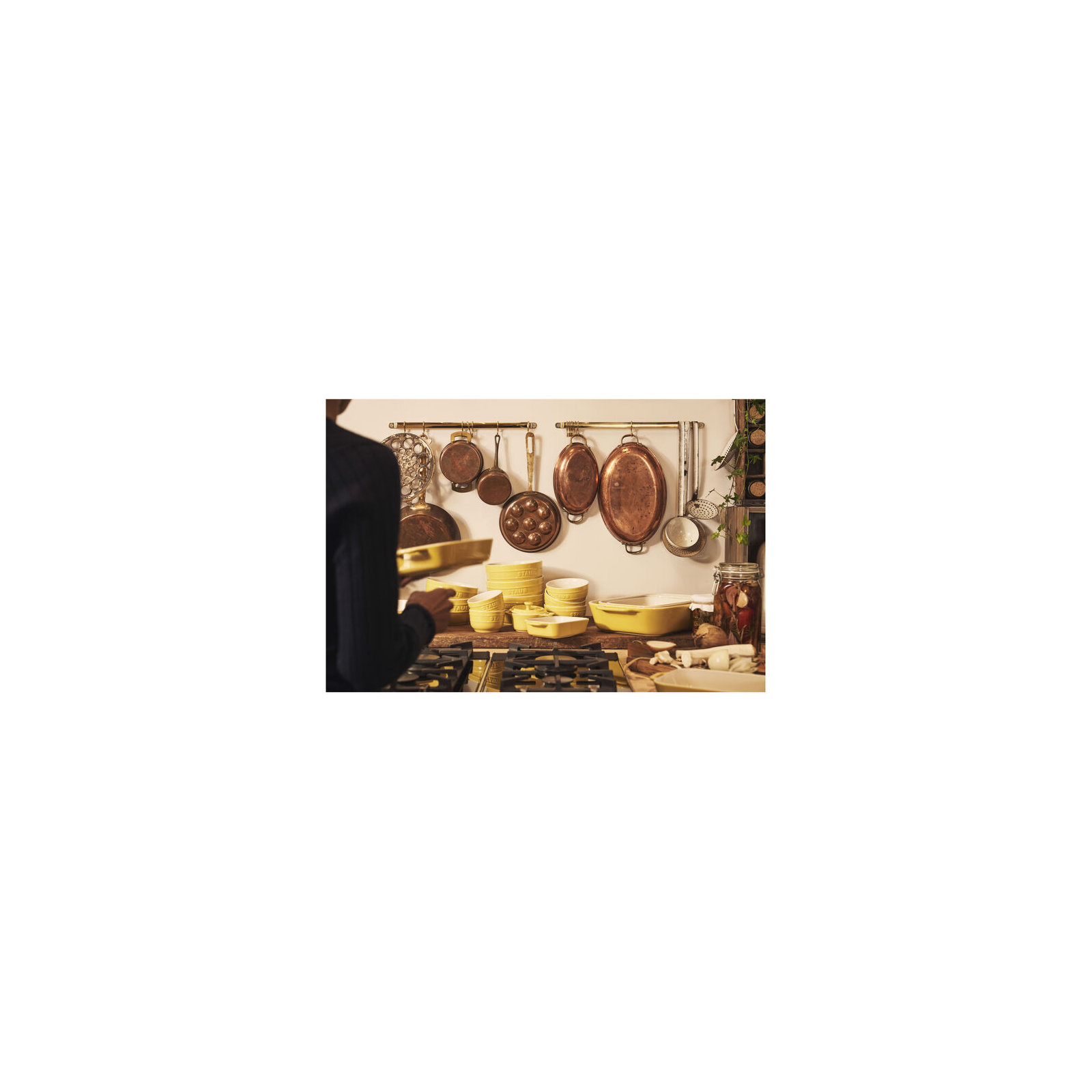 Ceramique Rectangular Baking Dish Set 2 Piece, Citron