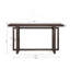 Console étroite 59 po - Pieds rectangulaires en bois d'hévéa-2088131700