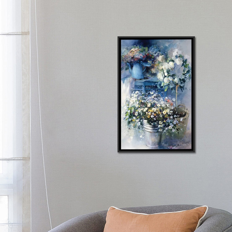 «Summer Gift», reproduction sur toile, H 26 po x l 18 po x P 1,5 po, Toile avec cadre noir, Pas de tapis
