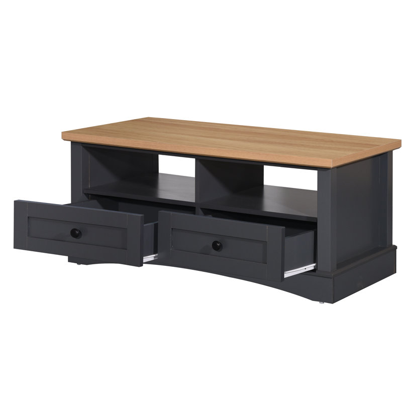 Fordwich Four Leg Coffee Table with Storage, Dark Grey