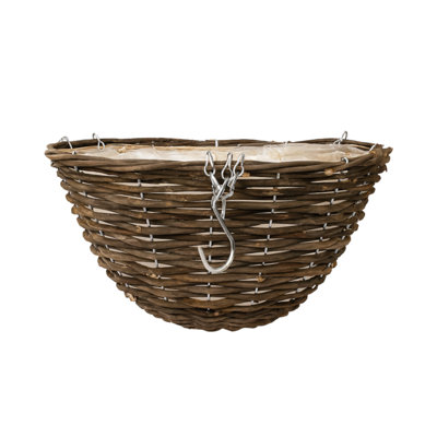 Green Blade Rattan Hanging Basket - Audrina Garden Outdoor Planter