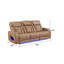Canapé inclinable de style moderne Fortuner en bois et massage inclus - caramel