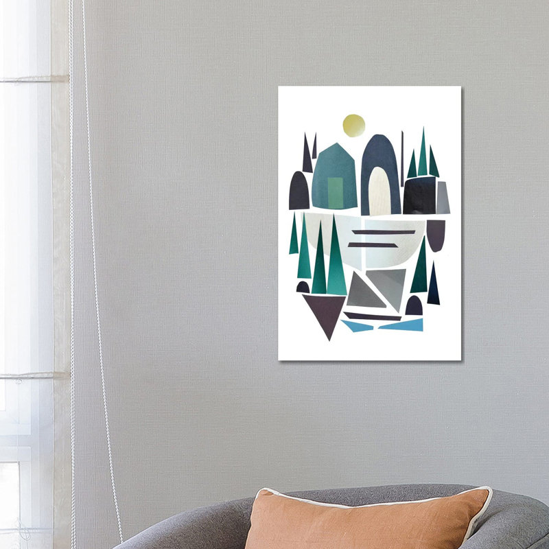 Full Moon - Blue by Dan Hobday - Wrapped Canvas Print, 66.04 cm H x 45.72 cm W x 3.175 cm D