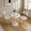 Table de salle à manger ronde, table de salle à manger moderne, table de salle à manger, plateau de table en panneau de fibres à densité moyenne et base mate peinte par pulvérisation en fer, table de salle à manger ovale, table basse Mid-Century pour le salon de 24 pouces, cuisine à domicile, petits espaces-1972975334