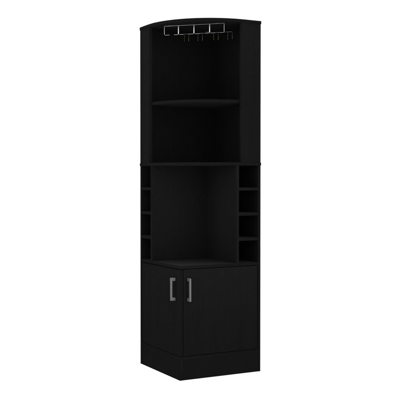 8 2-shelf Bar Cabinet In Black - Modern Living Feature Room Addition