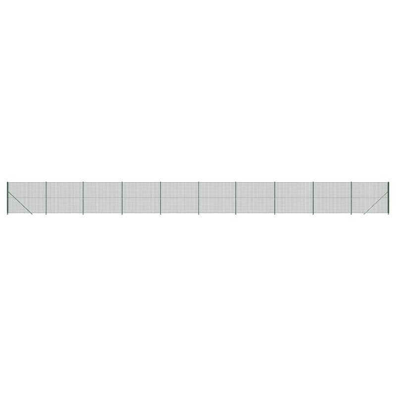 Astasia Metal Wire/Mesh Fence, Green, 160cm H x 2500cm W x 5cm D, 13