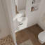 Meuble-lavabo de salle de bain avec lavabo en céramique, 16 po, fonctionnalité à fermeture en douceur, lavabo mural pour petite baignoire, fonction, décor compact-1319835310