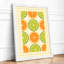 Citrus Grid Modern - Framed Print-526070362-526070365