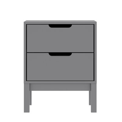 Wooden Night Stand For Kids Bedroom With 2 Storage Drawers by Harriet Bee