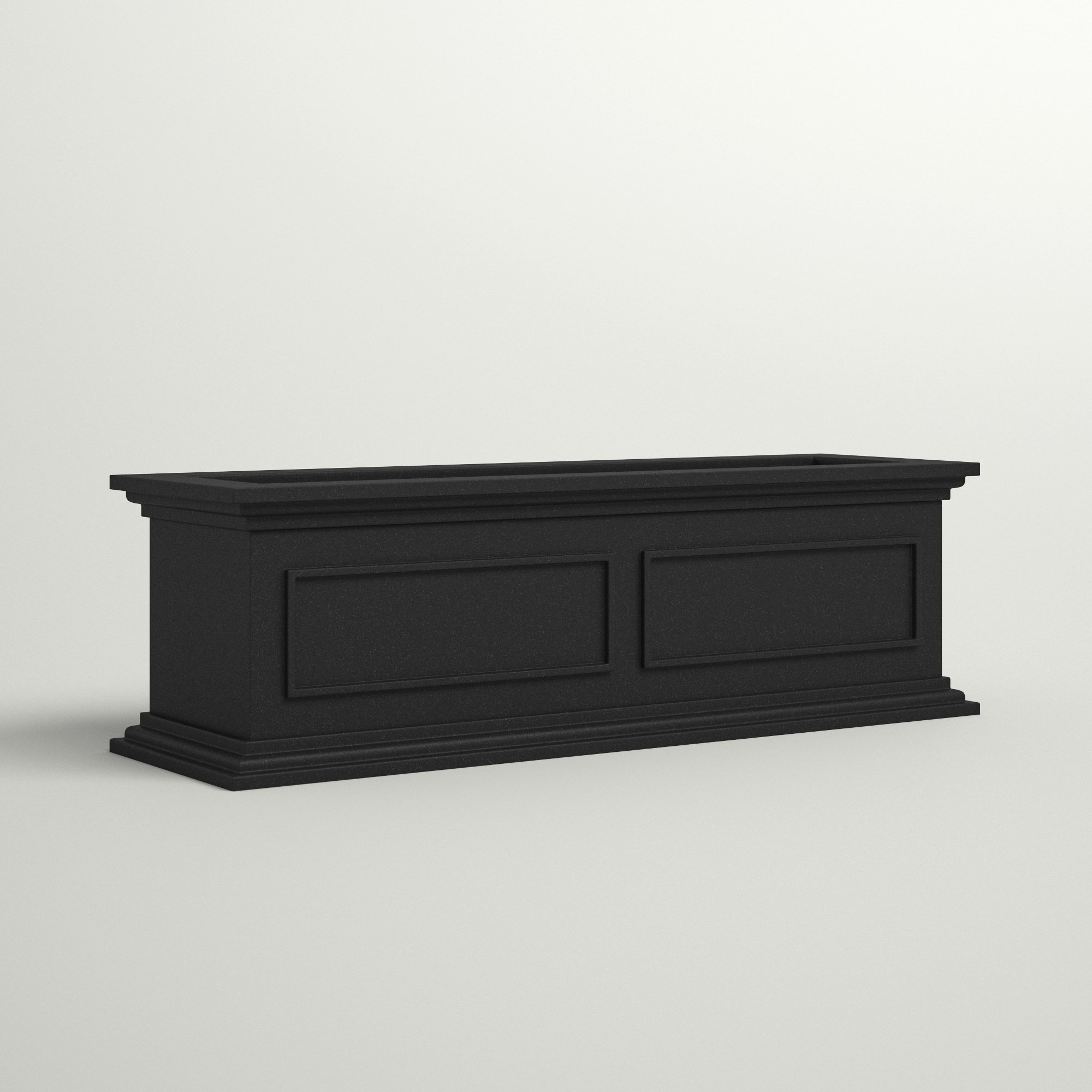 Abram Tall Planter Box Sol 72 Outdoor Color: Black, Set of: 1