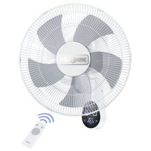 Airbition 8” Small Wall Mount Fan with Remote Control, 90°Oscillating, 4  Speeds, Timer, Included 120° Adjustable Tilt, High Velocity, 70Inch Cord,  for
