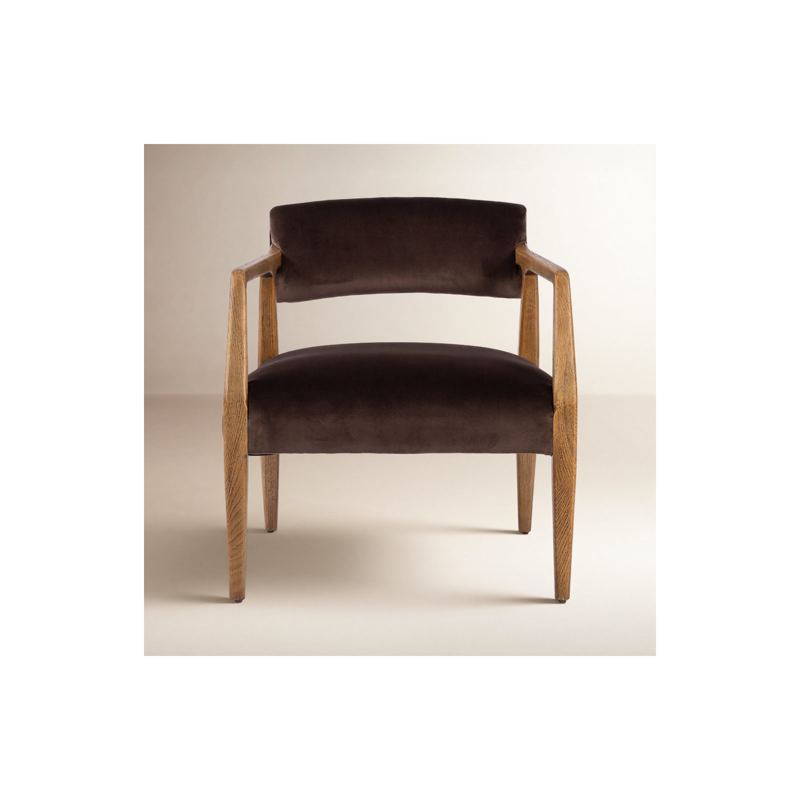 Berthe Armchair, Surrey Cocoa Performance Velvet