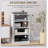 Media Cabinet, 4-Tier Stereo Cabinet, Modern Audio Video Media Stand with Adjustable Shelves-1480547597