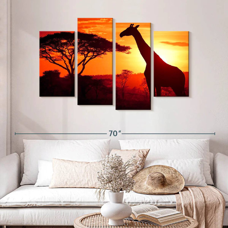 Brampt Silhouetted African Giraffe