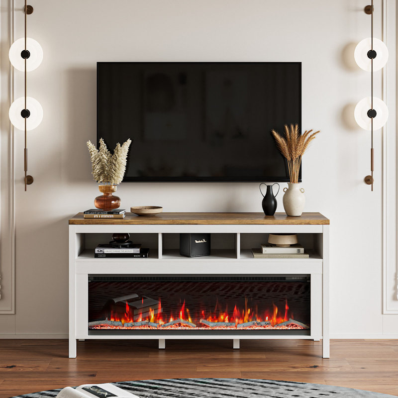 Trevaughn TV Stand for TVs up to 65" with Electric Fireplace Included