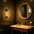 18inch 1 - Light Dimmable Black Metal Flush Mounted Wall Sconce Light, Vintage Style