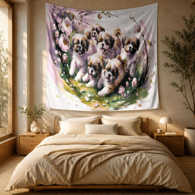 Tapisserie murale «Dogs Shih Tzu»