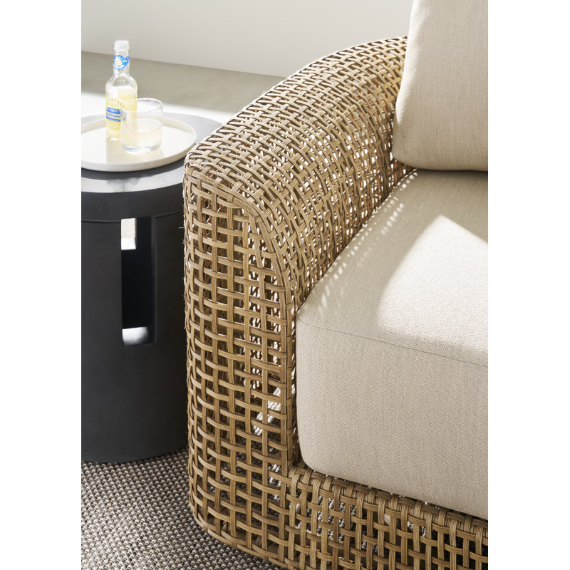 Bliss Outdoor Swivel Chair, Toodaloo Natural