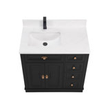 36" Solid Wood Sink Vanity  With 1' Artificial Stone Top