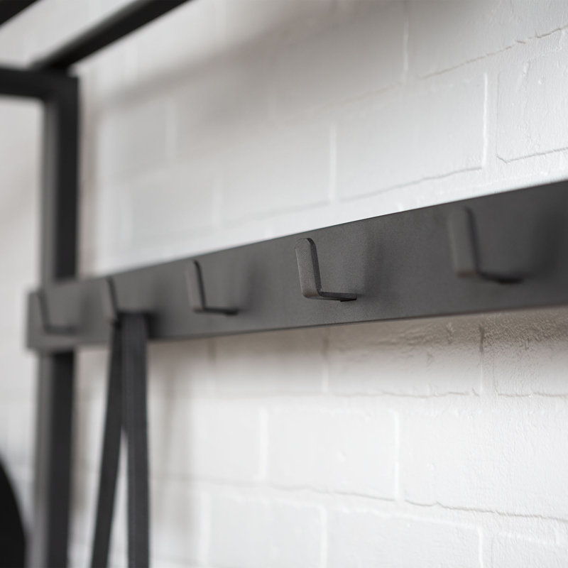 Portemanteau avec banc et rangement pour chaussures Telles, Gris