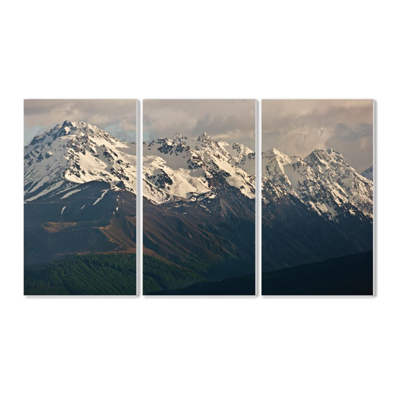 « panoramique of the southern alps », impression, Plaque murale, H 17 po x l 33 po x P 0,5 po
