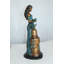 Statue Bergstrom en bronze avec un oiseau - Taille: L 7 po x l 7 po x H 18 po.