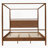 Solid Wood Canopy Bed Frame Four Posters Bed No Box Spring Needed,King Size-1040902647