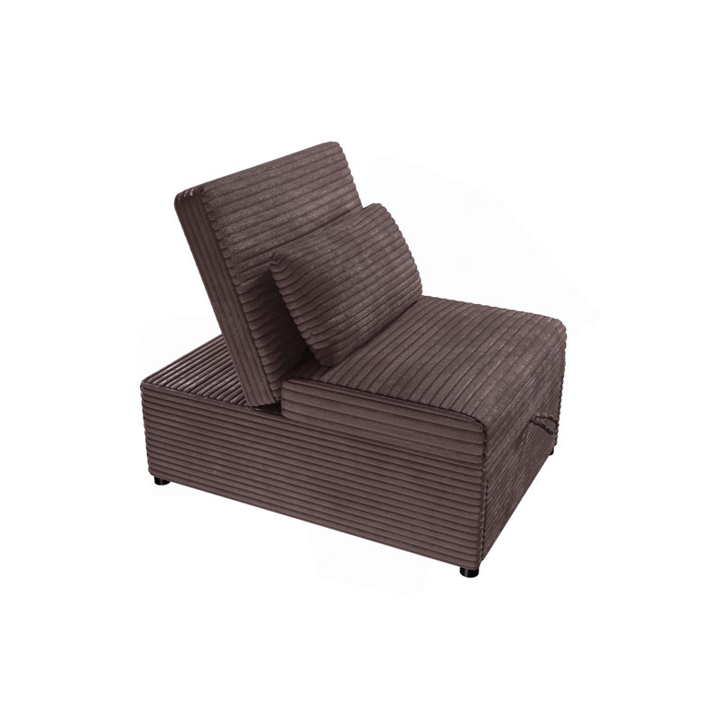 Coussin en velours côtelé contemporain