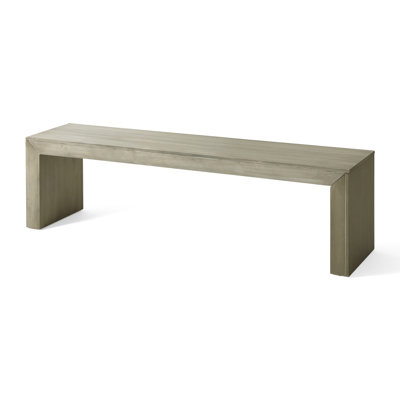 Wood Grey+Taupe Dining Bench, Inspired, 63 Long, Frame, Long - Lasting, Minimal Assembly Aesthetic, Length, And , Easy To Put Together