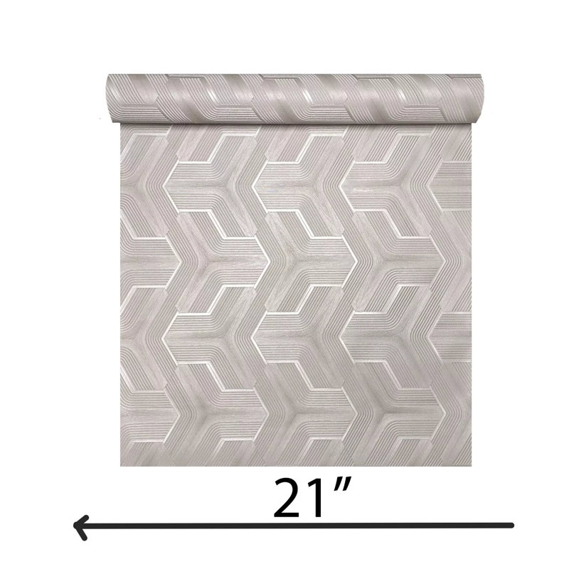 Papier peint géométrique texturé géométrique Tannish Taupe