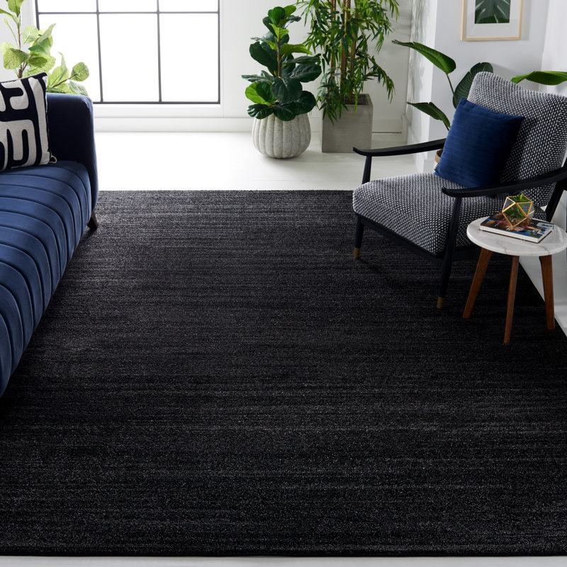 Tapis noir / ivoire Sarang, Rectangle 5 pi 1 po x 7 pi 6 po