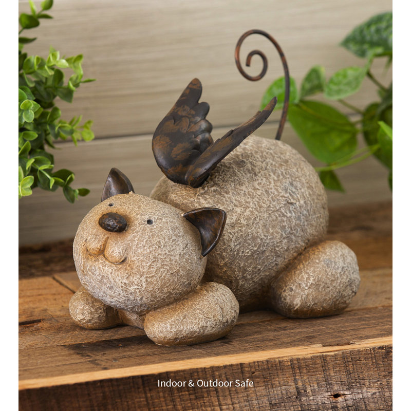 Barten Cat Weather Resistant Stone Garden Statue