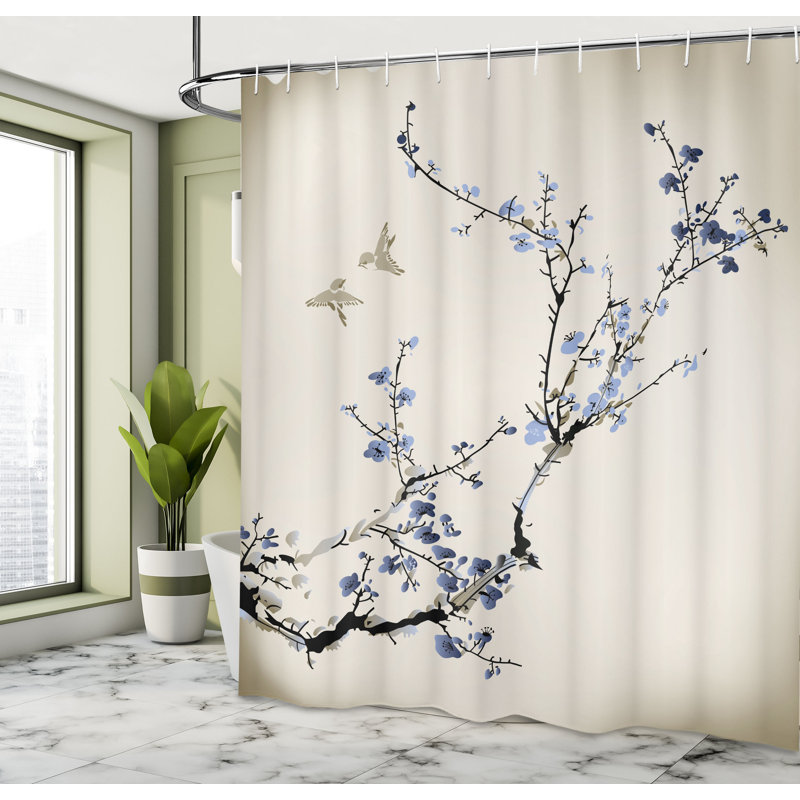 Ensemble de rideau de douche et crochets de la nature, H 84 po x l 69 po, Gris jaune