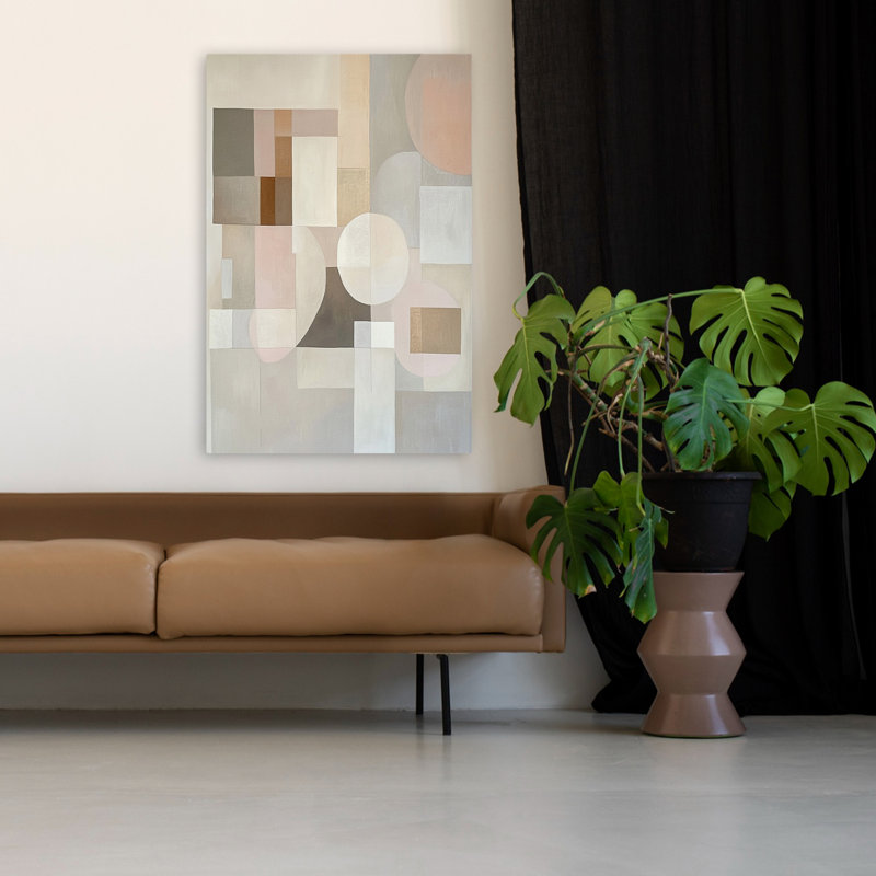 Shape Shifters - Art moderne moderne minimaliste à formes géométriques abstraites, H 48 po x l 32 po