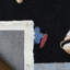 Jonsson Hand-Hooked Wool Black / Blue Area Rug-21278859