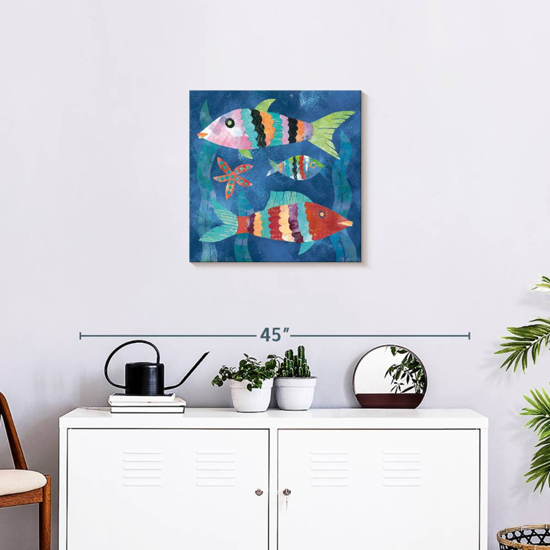 Ashelle Boho Reef Fish I, 20" H x 20" W